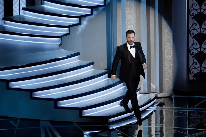 Jimmy Kimmel hosting the Academy Awards