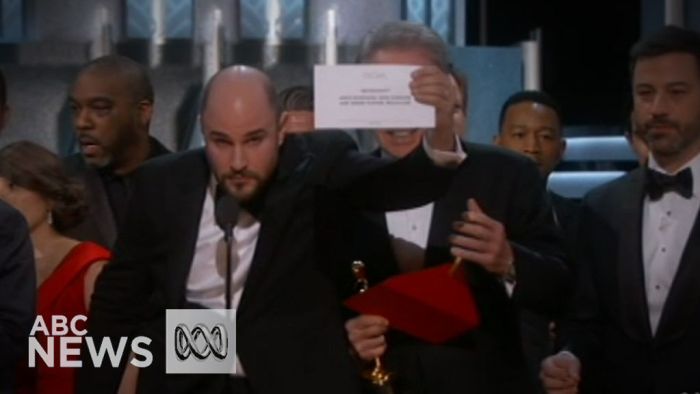 Oscars shock as La La Land mistakenly named best picture winner