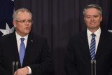 Treasurer Scott Morrison and Finance Minister Mathias Cormann