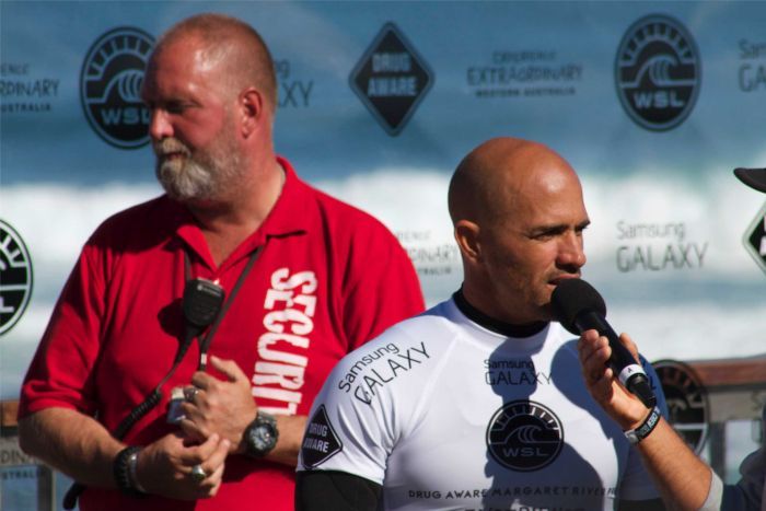 Kelly Slater at the World Surf League event in Margaret River 