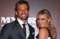 Former Bachelor Tim Robards and Anna Heinrich at Myer's autumn launch in Melbourne on Thursday.