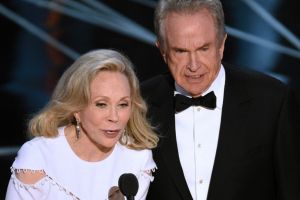 And the winner isn't: Faye Dunaway, left, and Warren Beatty present the award for best picture to the wrong film.