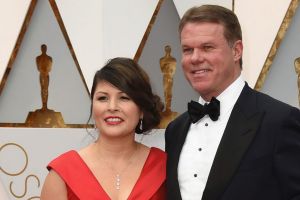 Martha L. Ruiz, left, and Brian Cullinan from PricewaterhouseCoopers arrive at the Oscars.