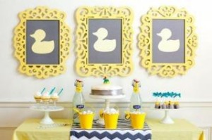 Yellow rubber duck: <a href="http://www.celebrations.com/c/photo/diy-ideas-for-a-ducky-themed-baby-shower?ss=0" ...