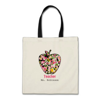 Paint Splatter Apple Teacher Bag