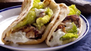 Chicken souvlaki.