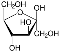 β-D-Fructose structure