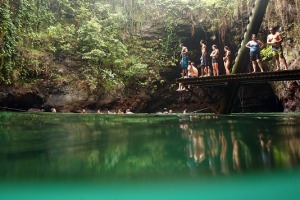 Go for a swim in the To Sua Ocean Trench in Lotofaga, Samoa.