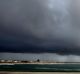 MERCURY.NEWS. pic taken from Barrack Point showing dark clouds and an intense rain band. Picture: Sylvia Liber . 1 ...