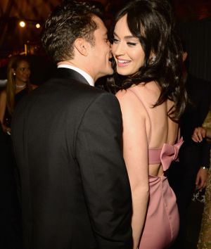 "Respectful, loving space":  Orlando Bloom and Katy Perry at a party in January 2016.