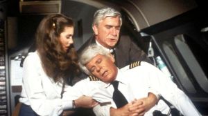 Both pilots were incapacitated in 1980 comedy film <i>Flying High!</i>, leaving passengers to land the plane.