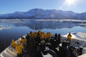 Cruising the Arctic waters.