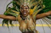 A dancer from the Tom Maior samba school performs during a carnival parade.