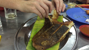 Stingray sambal at the Jalan Alor hawkers' markets. Delicious!