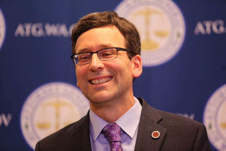 Bob Ferguson delivers a whopping laundry bill.  The Grocery Manufacturers Association is ordered to pay $1.1 million in legal fees, on top of an $18 million judgment for laundering money and deliberately violating the state's campaign disclosure laws.  It was fighting a 2013 initiative requiring the labeling of genetically modified foods. Photo: GENNA MARTIN/seattlepi.com