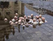 "Politicians Discuss Global Warming", sculpture by Issac Cordal, Berlin