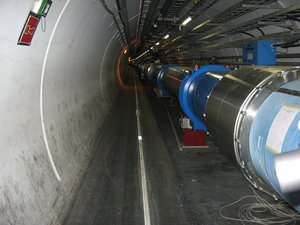 File - Large Hadron Collider dipole magnets.