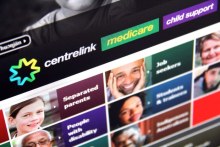 Centrelink, Medicare and Child Support logos are shown on the Department of Human Services website on January 14, 2014.
