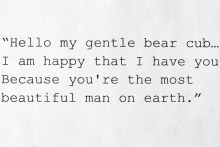 My gentle bear cub quote (ABC News)