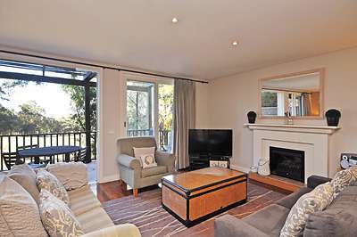 One of the living rooms with gas fire place