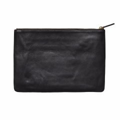 Large Leather Pouch - Black