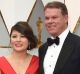 Martha L. Ruiz and Brian Cullinan from PricewaterhouseCoopers at the Oscars in Los Angeles.