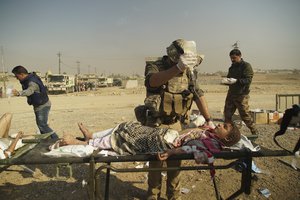 Field hospital in Mosul, Northern Iraq, Western Asia. 06 November, 2016.