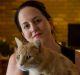 Jessica Hawkes and her cat Senior. Jessica considers herself lucky because her landlord was immediately accepting of her ...