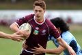 Five-year deal: Ponga in action for the under 15 Queensland Maroons v NSW Combined High Schools.