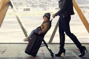 The Mountain Buggy Bagrider in action. 