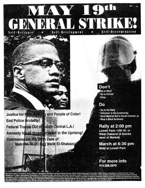 May 19th General Strike - Malcolm Flyer