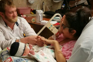 Baby Ryder, just a few hours old, helping his dad propose to his mum.