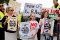 MELBOURNE, AUSTRALIA - FEBRUARY 13: ? Local Werribee residents arrive at ?Station st for tonights public meeting against ...