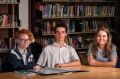 Templestowe College students (from left) Stevie, Liam and Melanie are doing the unscored VCE and will finish without an ATAR.