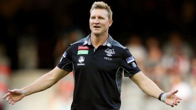 Collingwood head coach Nathan Buckley.