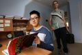 Tutor Paul Leone (right) with Year 12 biology student Benjamin Huang, both of Castle Hill, were connected by the ...