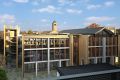 A stylised balcony view from Marian place of the St Christopher's precinct development in Manuka.