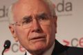 Forme prime minister John Howard speaking at the CEDA lunch.