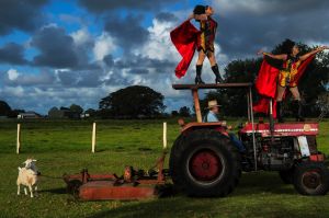 SMH/NEWS. Portrait of 2 members of the Dream Time Divas photographed on a property just outside Kempsie. "Nova Webster" ...