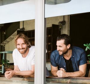 Darren Robertson (left) and Cam Northway are opening a restaurant on Campbell Parade in Bondi. 