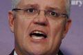 Treasurer Scott Morrison addresses the media during a press conference at Parliament House in Canberra on Wednesday 1 ...