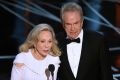 And the winner isn't: Faye Dunaway, left, and Warren Beatty present the award for best picture to the wrong film.