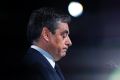 Conservative presidential candidate Francois Fillon delivers his speech during a campaign meeting in Aubervilliers, ...