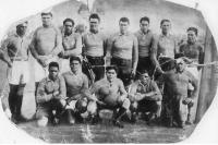 The Erambie Allblacks in 1929 prior to a match against Condobolin