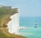 The South Downs Way at Beachy Head, on the Seven Sisters cliffs, South Downs National Park.