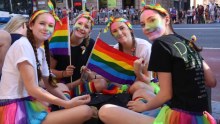 Teenagers at Sydney Gay and Lesbian Mardi Gras
