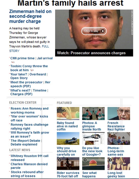 CNN HOME Page  Today