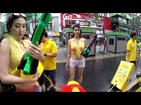 Water Gun Festa Sinchon Seoul Korea - GoPro HD