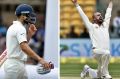 Mixed fortunes: Virat Kohli and Nathan Lyon.