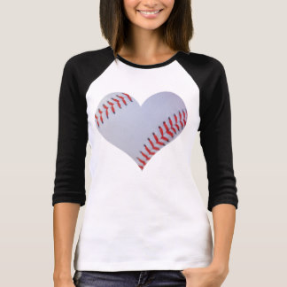 Baseball heart Raglan T-shirt